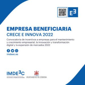 Empresa beneficiaria de la convocatoria Crece e Innova 2022 del IMDEEC y el Ayuntamiento de Córdoba